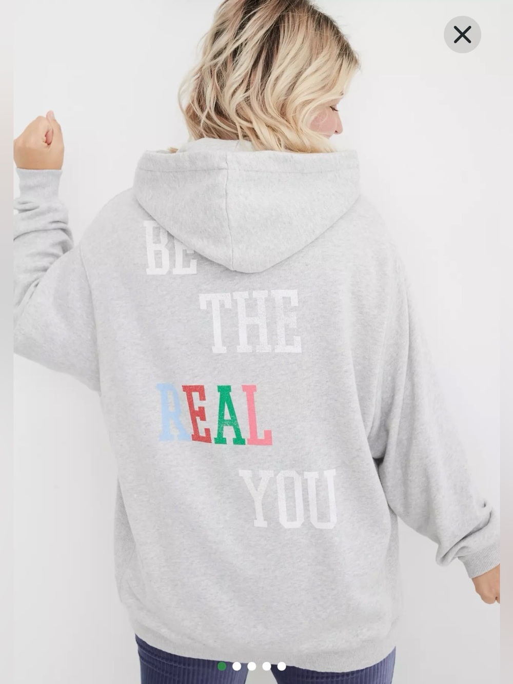 Aerie Be The Real You The Sweat Everyday Cozy Hoodie in Medium Heather Gray